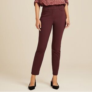 Maurices Maroon High Rise Slim Straight Pants